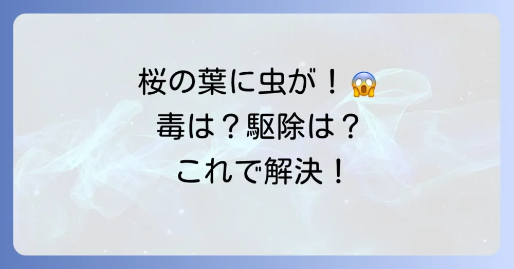 桜の葉につく虫の駆除方法