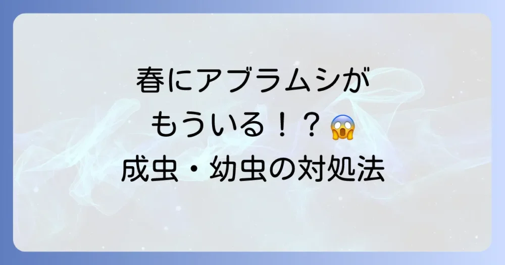 春になってしまったら?アブラムシの成虫・幼虫の駆除方法