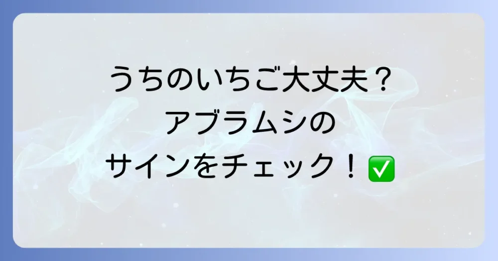 まずはチェック！いちごのアブラムシ発生サインと被害