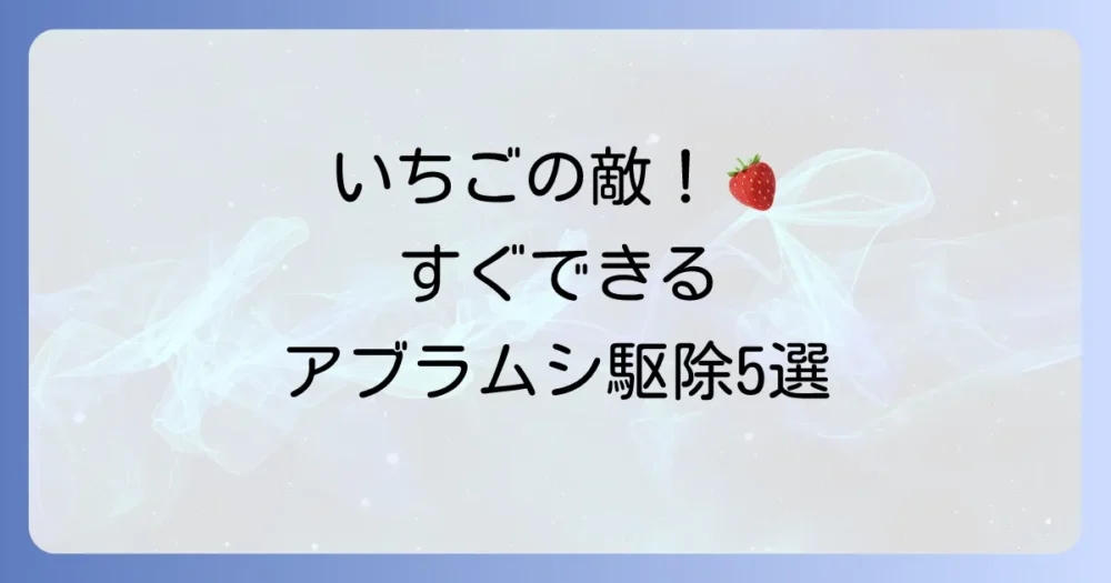 【即効性重視】今すぐできる！いちごのアブラムシ駆除方法5選