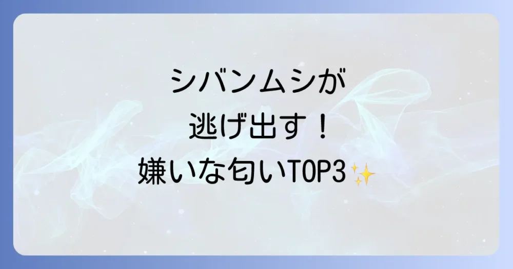 シバンムシが本当に嫌いな匂いTOP3！効果的なのはコレ