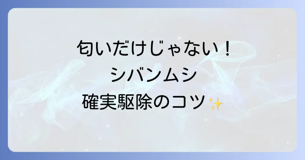 匂いだけじゃない！シバンムシの確実な駆除と対策方法