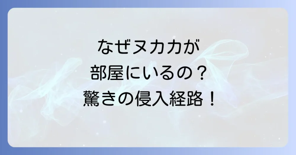 なぜ?室内にヌカカが!考えられる侵入経路と発生源