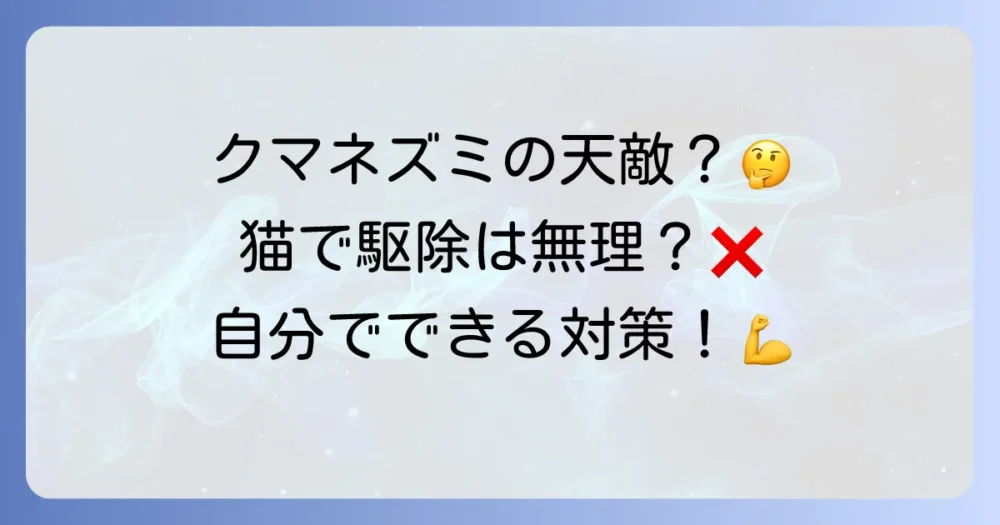 クマネズミの天敵は？猫で駆除は無理？都会でもできる効果的な対策を徹底解説