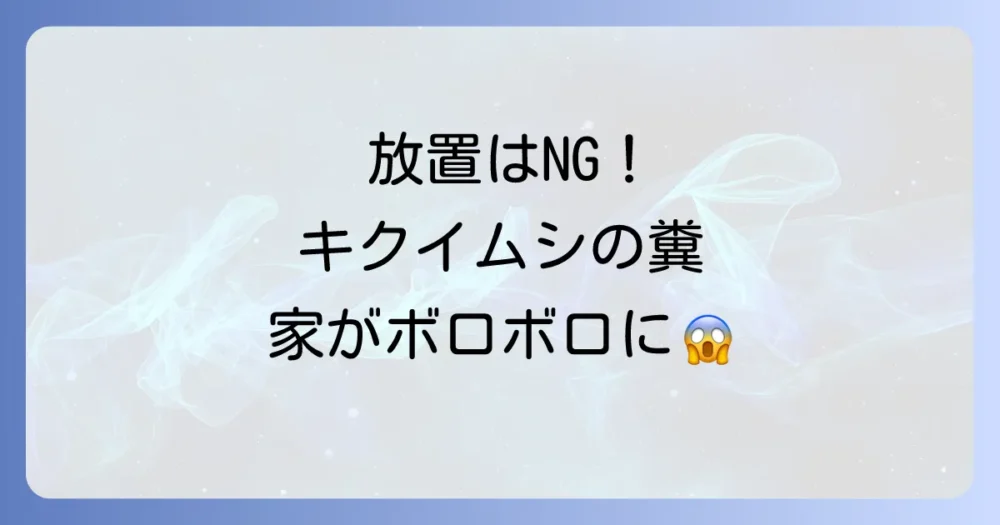 キクイムシの糞を放置する危険性｜被害は家全体に広がる