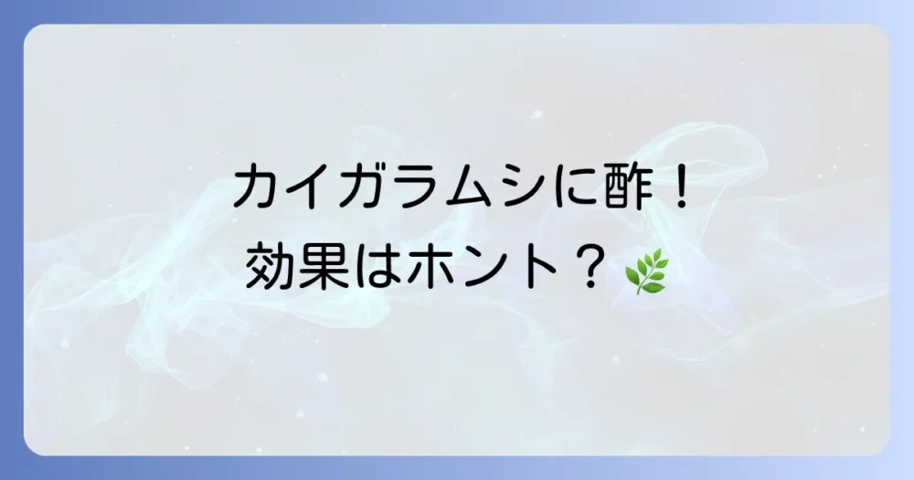 結論:カイガラムシ駆除に酢は効果がある?ない?