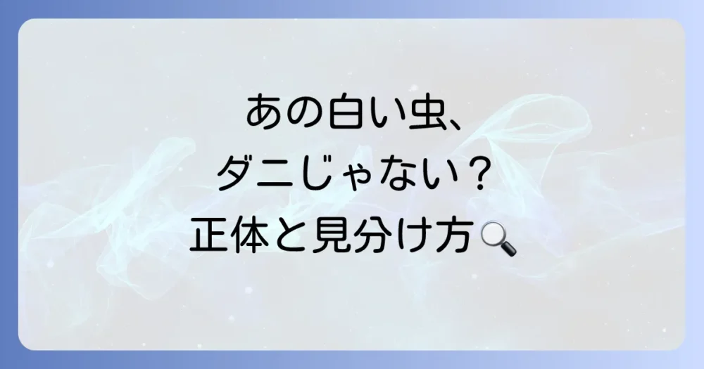 その小さい白い虫、チャタテムシかも？正体と特徴をチェック