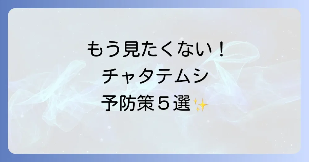 もう見たくない！チャタテムシを二度と発生させないための予防策5選