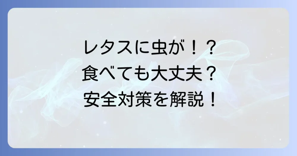 レタスにつく虫を徹底解説！安全な駆除方法と寄せ付けない予防策