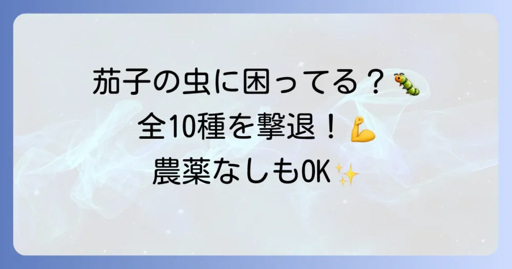 茄子の害虫駆除【完全ガイド】厄介な全10種の特定と対策、農薬に頼らない予防法まで