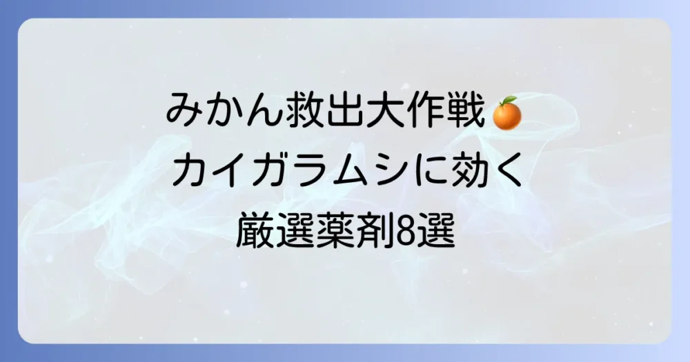 みかんのカイガラムシに効く！タイプ別おすすめ薬剤8選