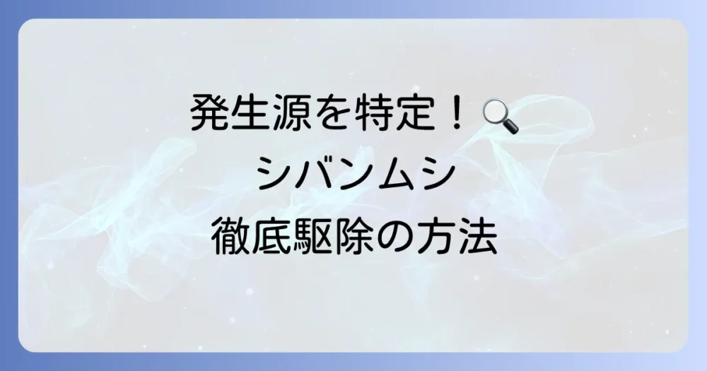 【状況別】シバンムシの駆除方法|発生源ごとに対処しよう