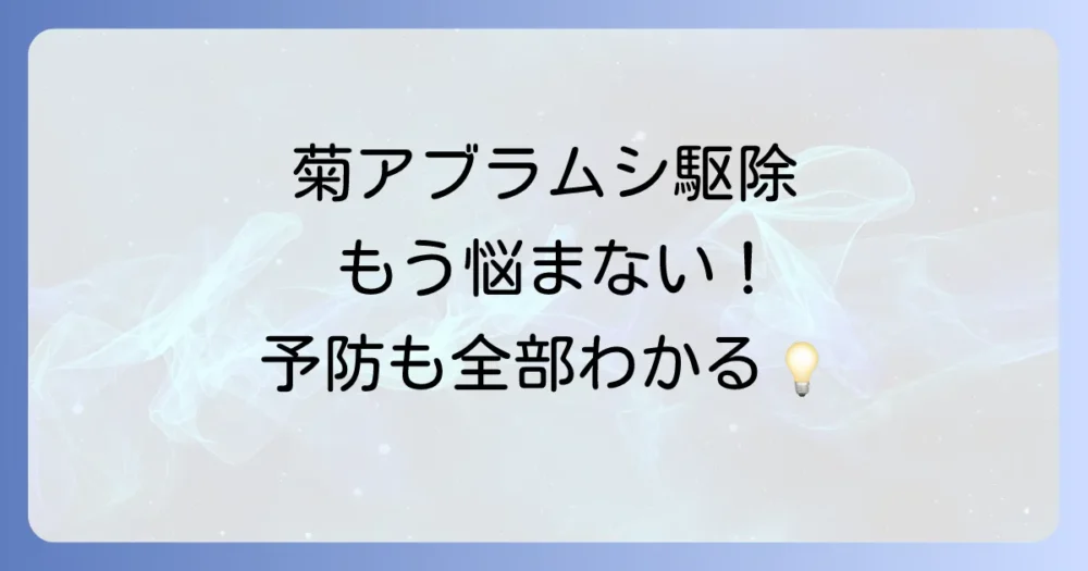菊のアブラムシ駆除、もう悩まない！原因から予防までプロが伝授する完全ガイド