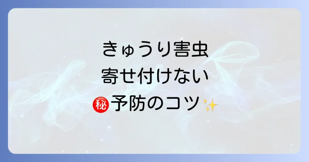 【予防が肝心！】きゅうりの害虫を寄せ付けないための予防策