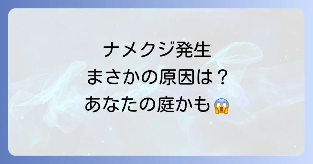 まずは知っておきたい!ナメクジはなぜ発生するの?