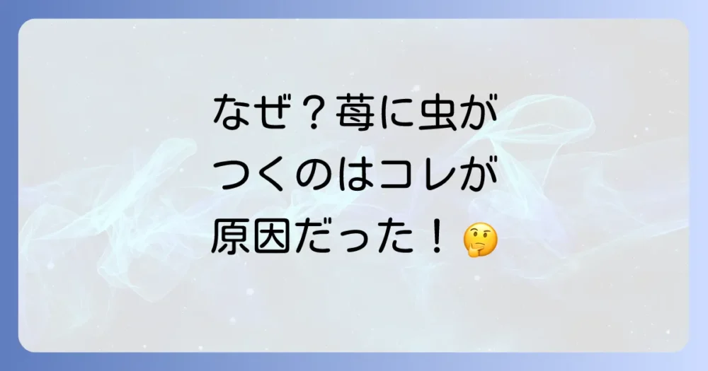 苺に虫がつく原因とは？