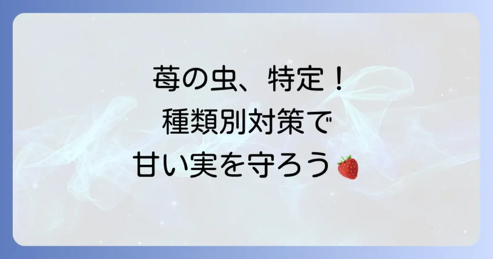 【種類別】苺の代表的な害虫と駆除・対策方法