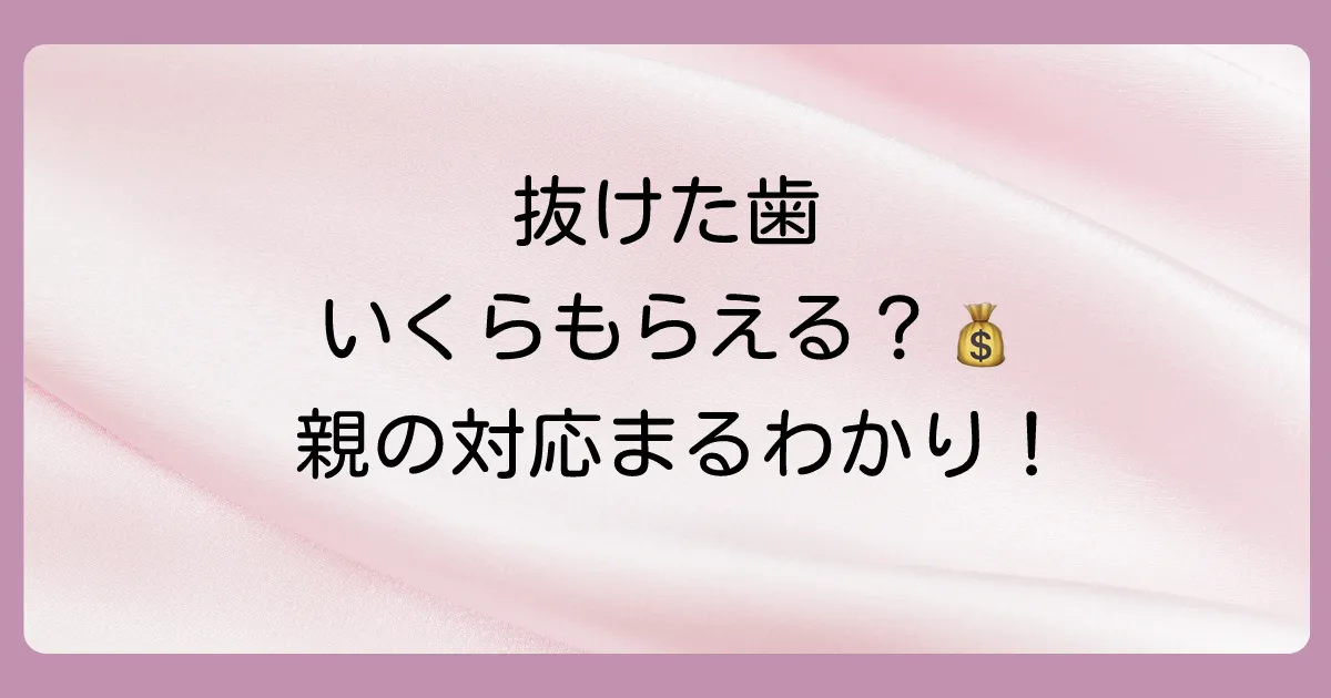 抜けた歯を枕の下に置くとお金はいくらもらえる？相場と由来、親の対応まで徹底解説！