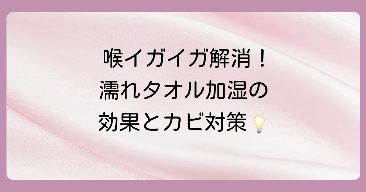 枕元の濡れタオルで加湿は効果あり？正しいやり方とカビさせない注意点を解説！
