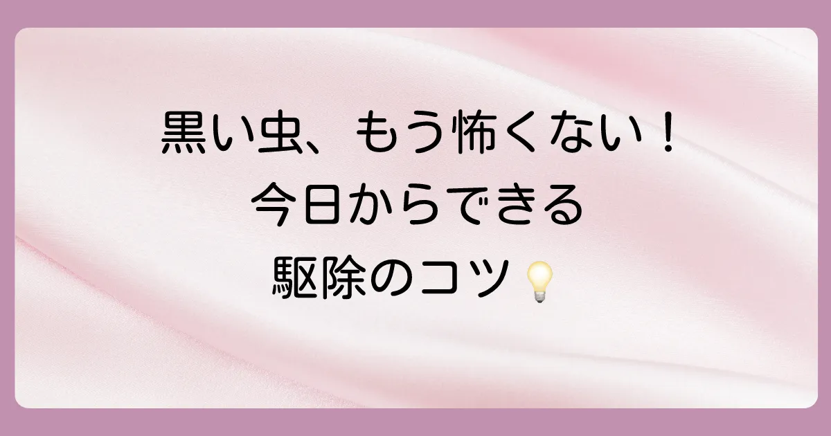 今すぐできる!黒い小さい丸い虫の駆除方法