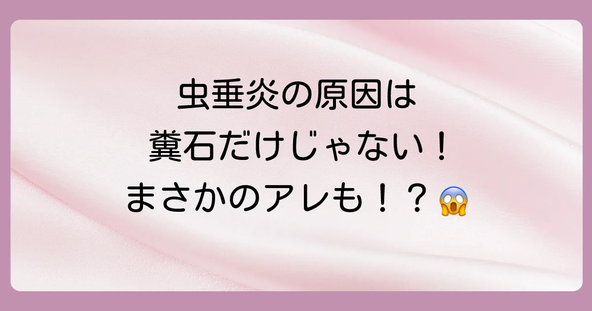 糞石だけじゃない!虫垂炎のその他の原因