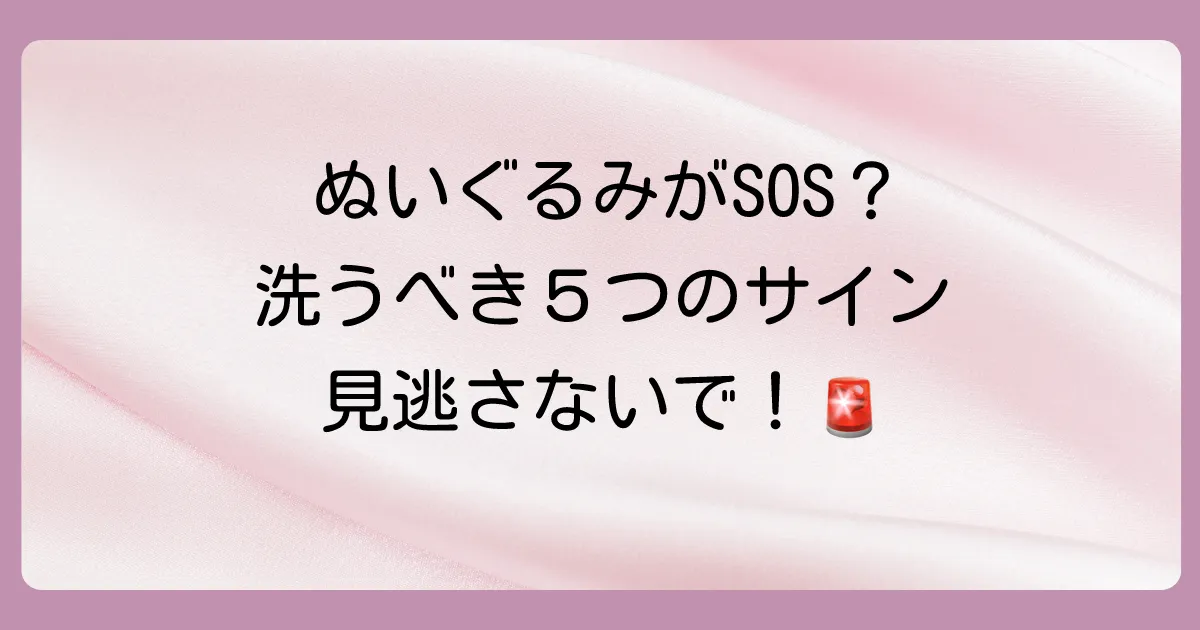 ぬいぐるみを洗うべき5つのサイン