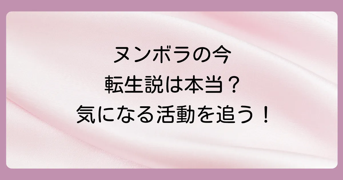 ヌンボラの現在の活動