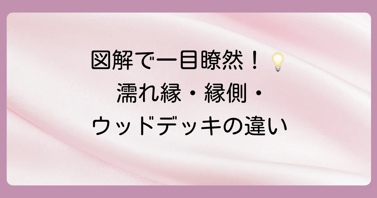 【図解】濡れ縁・縁側・ウッドデッキの違いをスッキリ解説