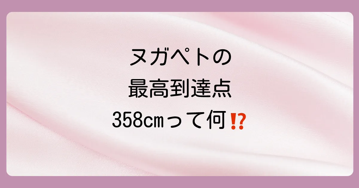 結論:ヌガペトの公式最高到達点は358cm!