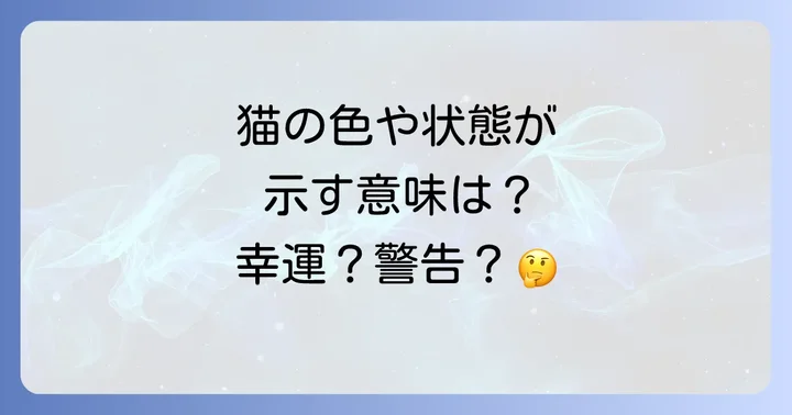 幸運の兆し?それとも警告?状況別の解釈