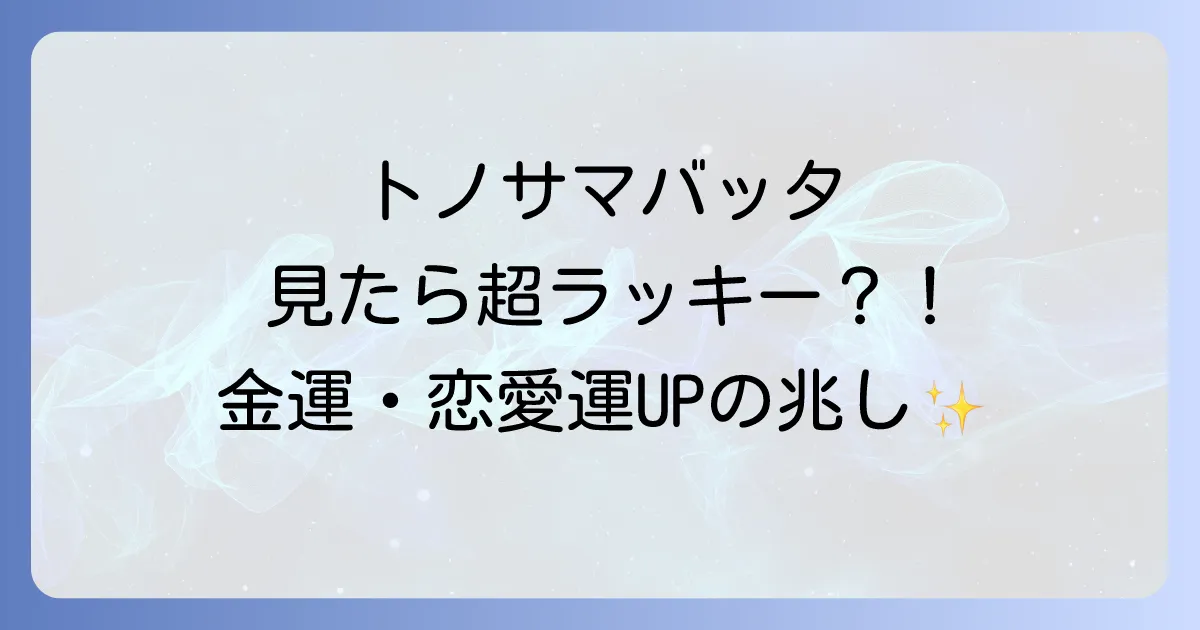 トノサマバッタのスピリチュアルな意味とは？幸運のサイン？金運・恋愛運を徹底解説！