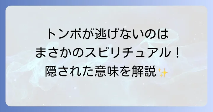 トンボが逃げない！隠された5つのスピリチュアルな意味
