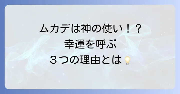 なぜ?ムカデがスピリチュアル的に縁起が良いとされる理由