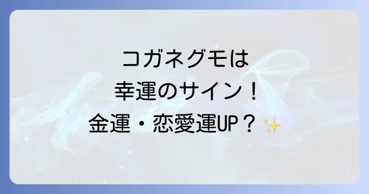 コガネグモは幸運のメッセンジャー!基本的なスピリチュアルな意味