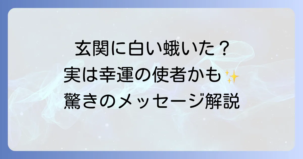 玄関に白い蛾が！スピリチュアルな意味と幸運を呼ぶメッセージを徹底解説【白い蛾 スピリチュアル 玄関】