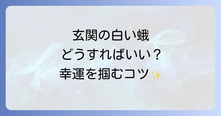 玄関に白い蛾を見つけたらどうする?適切な対応と心構え