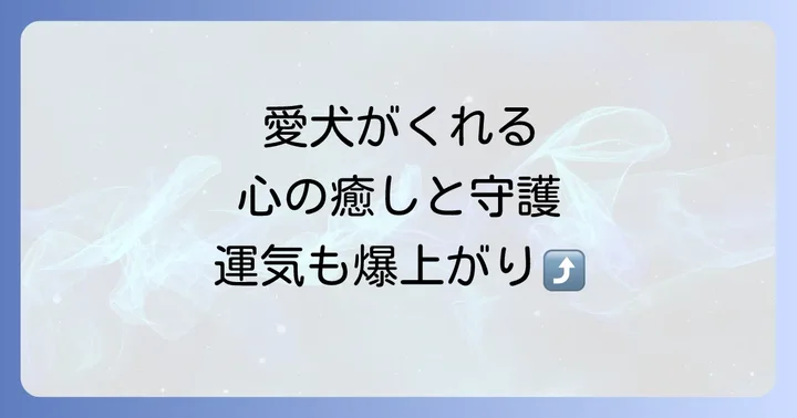 犬がもたらすスピリチュアルな恩恵と運気への影響