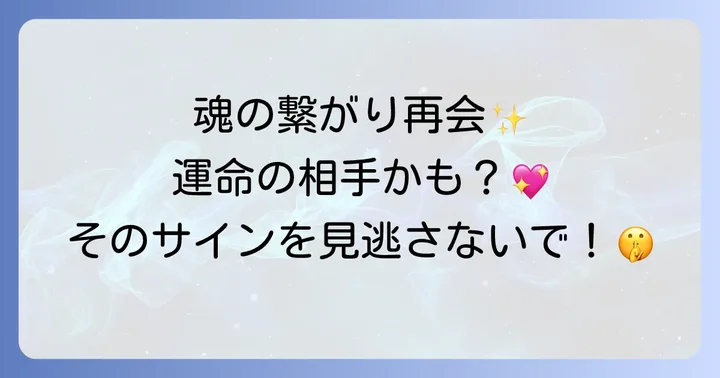 ソウルメイト・ツインレイ・カルマメイトとの再会で知る魂の繋がり