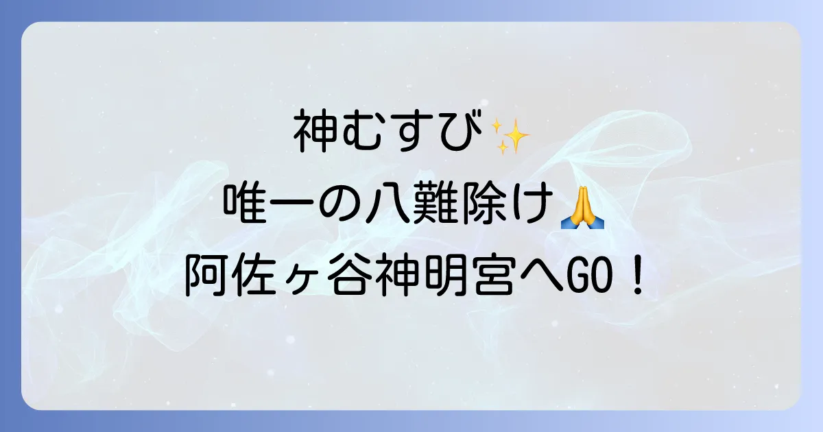 阿佐ヶ谷神明宮のスピリチュアルなご利益を徹底解説!唯一の「八難除け」と「神むすび」の魅力