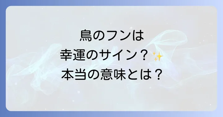 玄関に鳥のフンを見つけたら!取るべき行動と運気アップのコツ