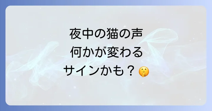 夜中の猫の鳴き声が運気に与える影響