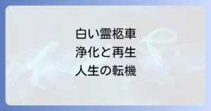 白い霊柩車が示すスピリチュアルな意味を徹底解説！浄化と再生、そして訪れる人生の転機