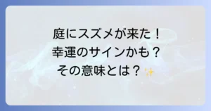 スズメが庭に来るスピリチュアルな意味を徹底解説!幸運のサインとメッセージを受け取る方法