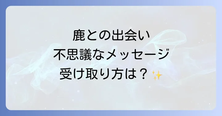 鹿のスピリチュアルなメッセージを受け取った後の行動