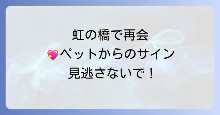 亡くなったペットからのスピリチュアルなメッセージとサイン