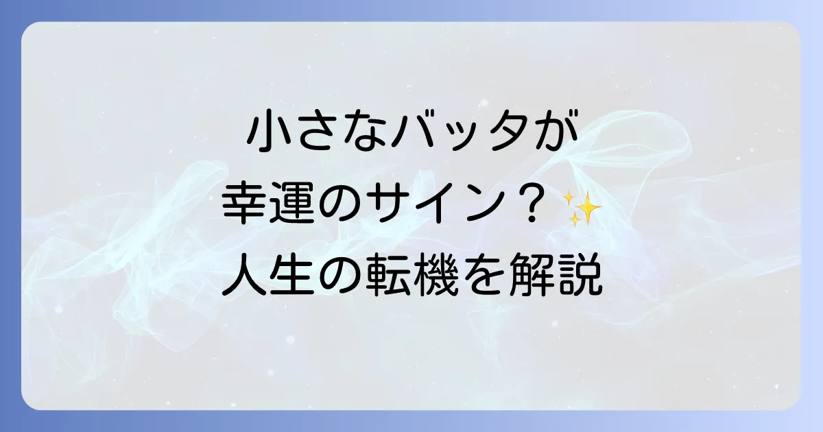 小さいバッタのスピリチュアルな意味とは?幸運のサインと人生の転機を徹底解説