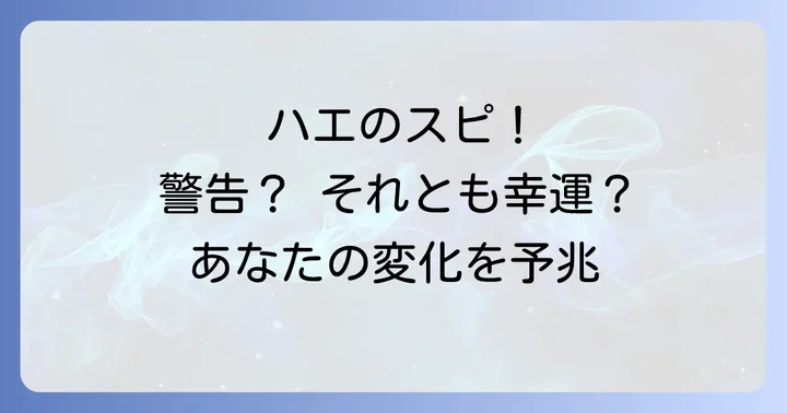 ハエが寄ってくるスピリチュアルなメッセージへの向き合い方