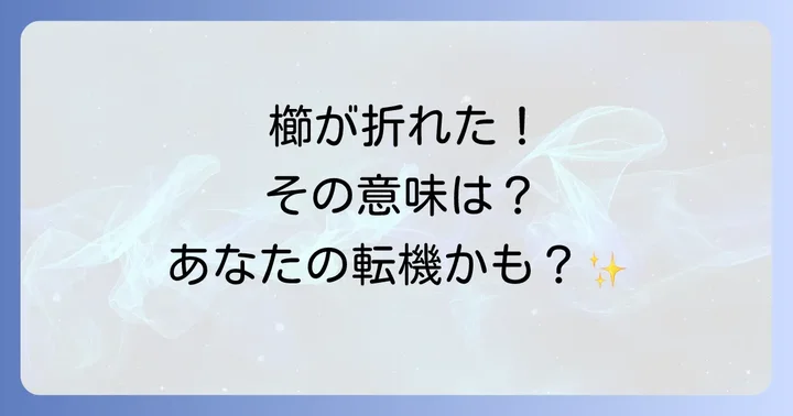 素材別に見る櫛が折れるスピリチュアルな意味
