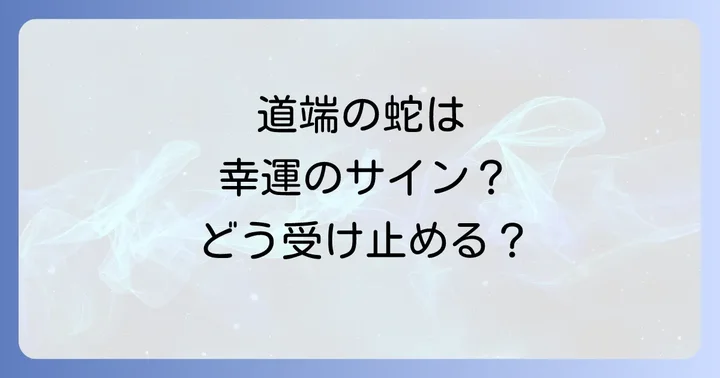 【場所別】道端以外の蛇のスピリチュアルな意味