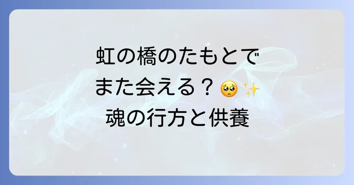 亡くなったペットの魂はどこへ行くのか?信じられている死後の世界